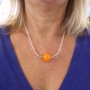 creamsicle trapeze bubble necklace by sailorgirl jewelry