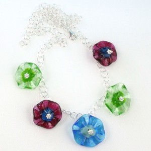 spring pinwheel necklace by sailorgirl jewelry