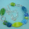 eclectic grass and sky necklace