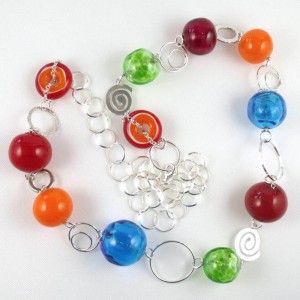 carnival bubbles necklace by sailorgirl jewelry