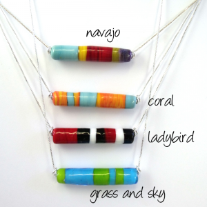 colour bar necklaces by sailorgirl jewelry