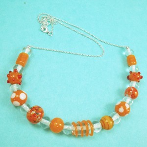 it's orange necklace by sailorgirl jewelry