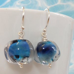 galaxy nugget earrings by sailorgirl jewelry