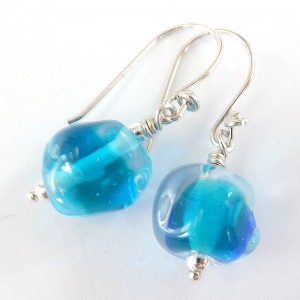 water nugget earrings by sailorgirl jewelry
