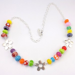 flower patch necklace by sailorgirl jewelry