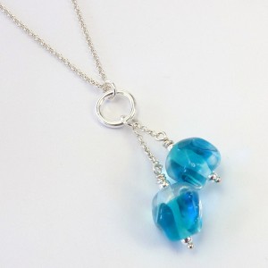 water nugget drop necklace by sailorgirl jewelry