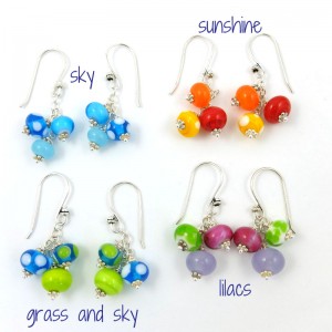 cluster earrings by sailorgirl jewelry
