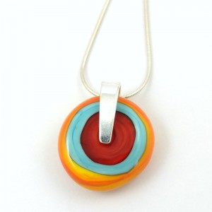 fiesta pinwheel necklace by sailorgirl jewelry
