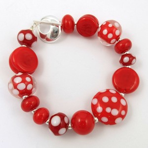 Canada Day bracelet by Sailorgirl Jewelry