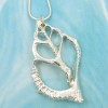 silver shell necklace by sailorgirl jewelry